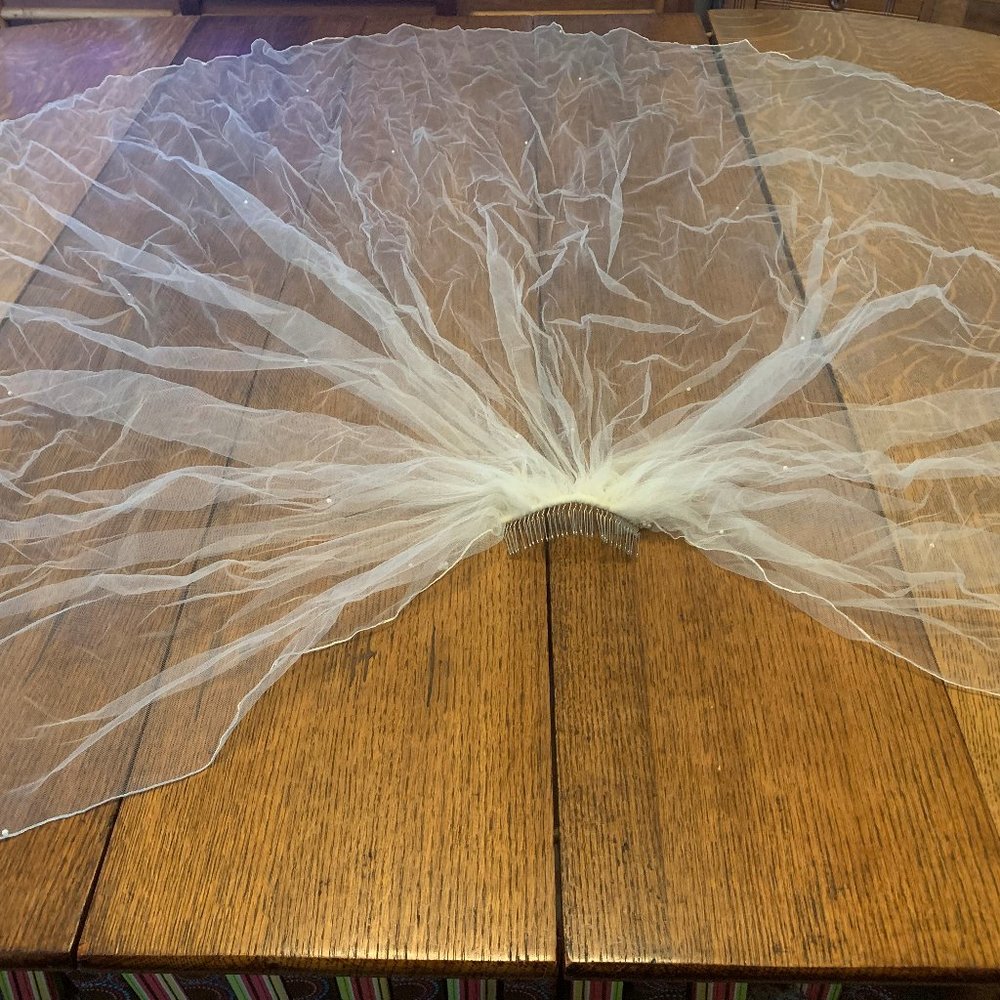 BRAND NEW Pearl and Rhinestone veil